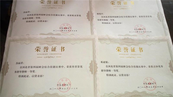 喜报：best365经济管理系教师在京津冀职业院校财会综合技能大赛中荣获多项指导教师一等奖